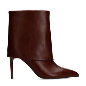 enkellaarzen met flap bordeaux