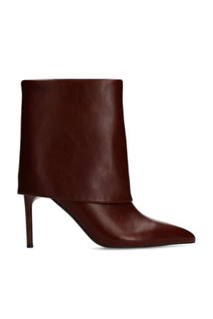 enkellaarzen met flap bordeaux