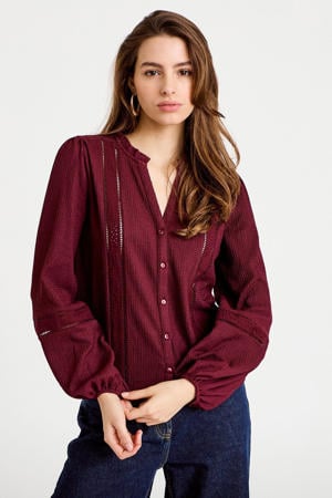 blouse donkerrood