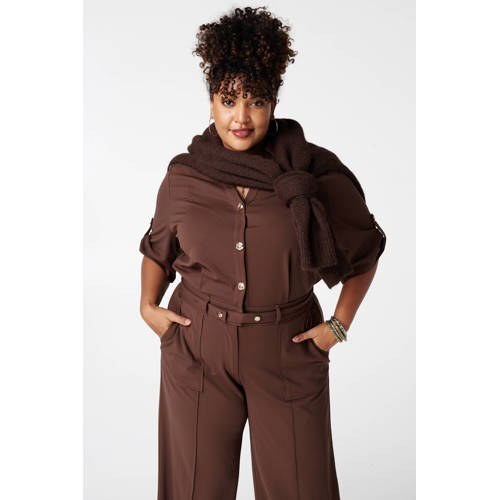 MS Mode jumpsuit donkerbruin afbeelding