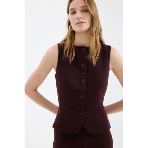 Mango gilet donkerrood afbeelding