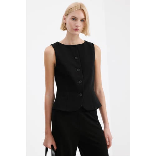 Mango gilet zwart afbeelding