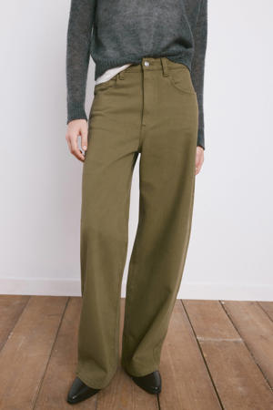 wide leg jeans kaki
