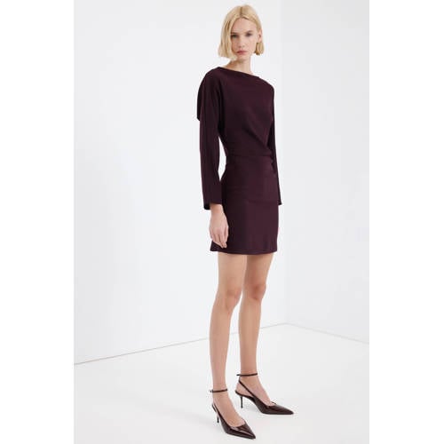 Mango mini jurk donkerrood afbeelding