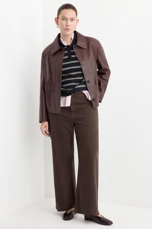 straight leg jeans donkerbruin