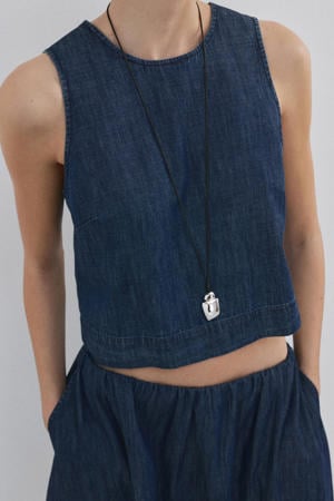 denim top dark blue denim