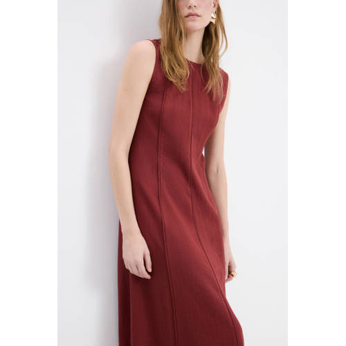 Mango maxi jurk donkerrood afbeelding