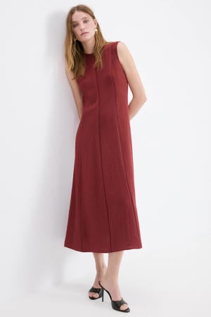 maxi jurk donkerrood