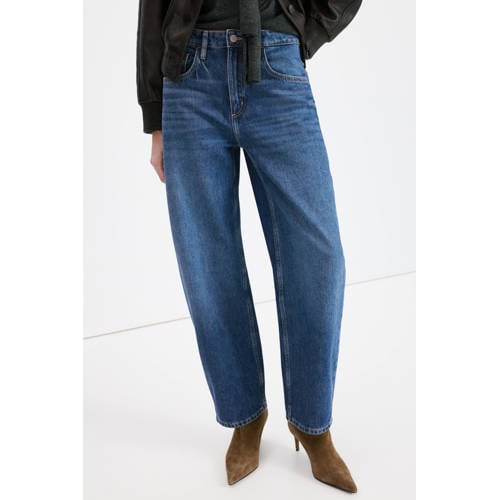 Mango barrel jeans medium blue denim afbeelding