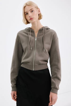 sweatvest grijsbruin