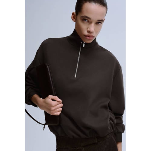Mango sweater donkerbruin afbeelding