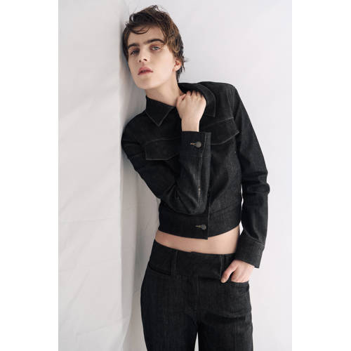 Mango low waist baggy jeans baggy jeans grey denim afbeelding
