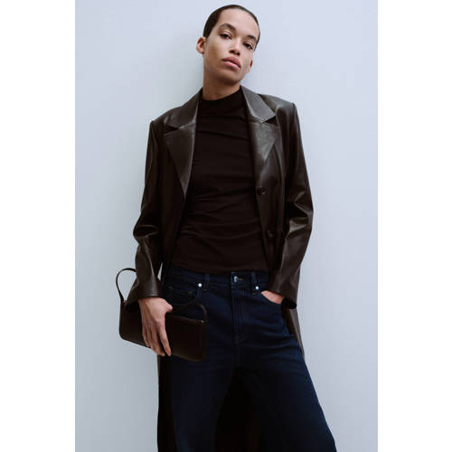 Mango low waist flared jeans dark blue denim afbeelding