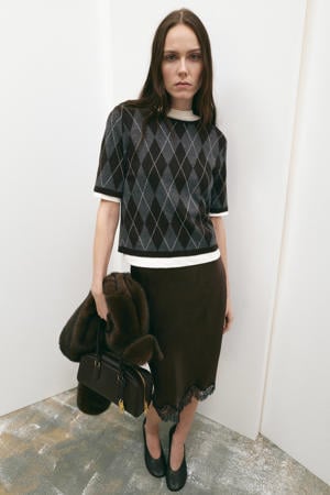geruit pullover grijs