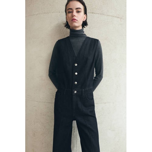 Mango jumpsuit dark blue denim afbeelding