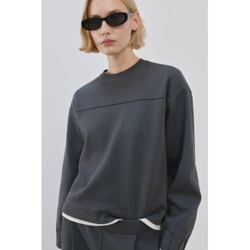 Mango sweater grijsblauw afbeelding