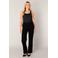 Base Level straight regular waist broek zwart