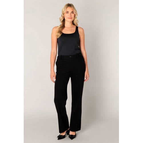Base Level straight regular waist capri zwart afbeelding