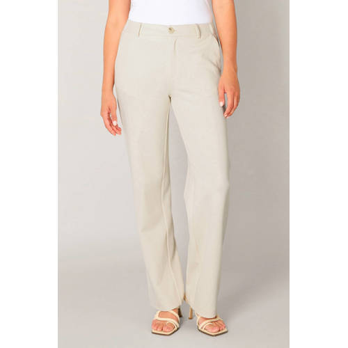 Base Level straight regular waist capri lichtgeel afbeelding