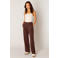Base Level straight regular waist broek donkerbruin