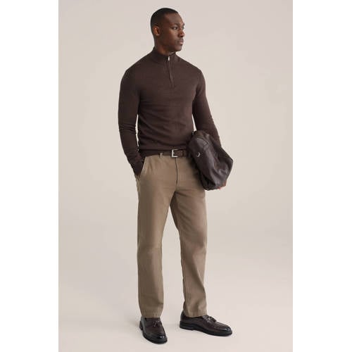 WE Fashion regular chino bruin afbeelding