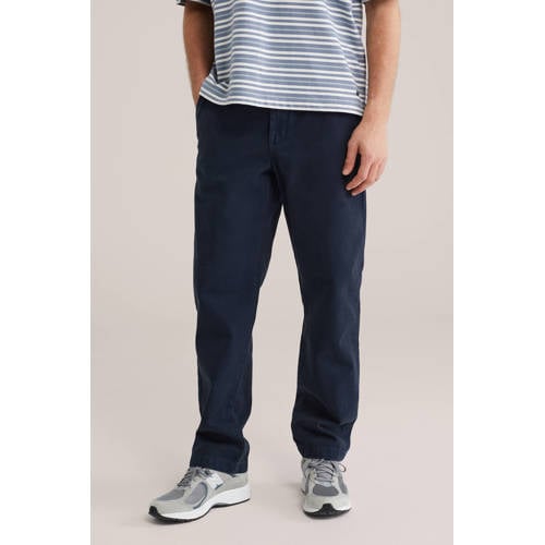 WE Fashion regular chino donkerblauw afbeelding