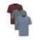 WE Fashion regular T-shirt - (set van 3) Groen/Blauw/Rood
