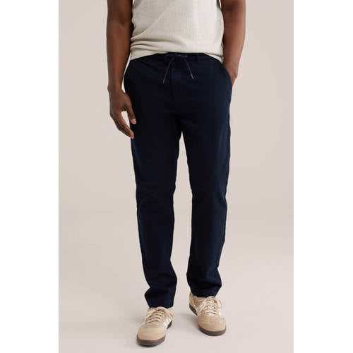 WE Fashion regular chino donkerblauw afbeelding