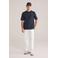 WE Fashion regular gestreepte T-shirt donkerblauw