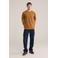WE Fashion relaxed T-shirt met textuur donker oranje