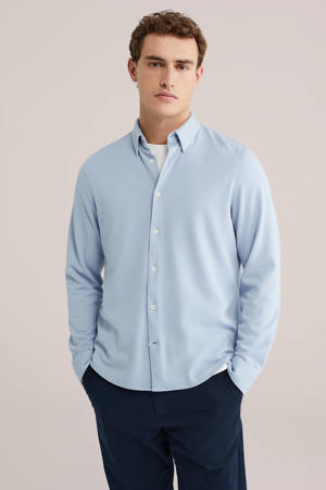 regular casual overhemd lichtblauw