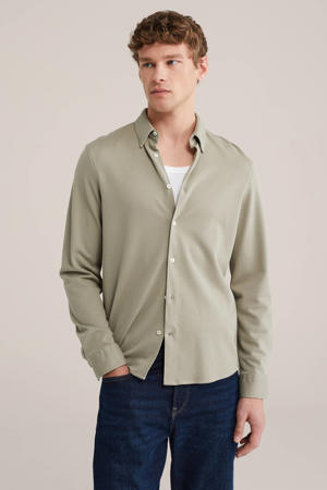 regular casual overhemd lichtgroen