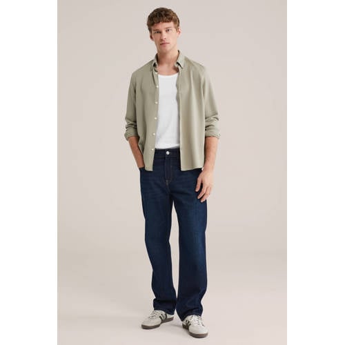 WE Fashion regular casual overhemd lichtgroen afbeelding