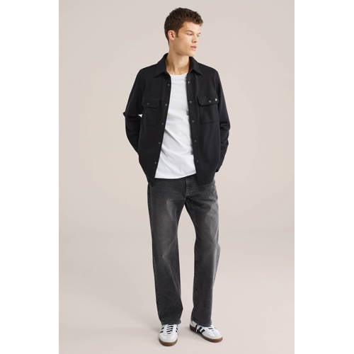 WE Fashion overshirt zwart afbeelding