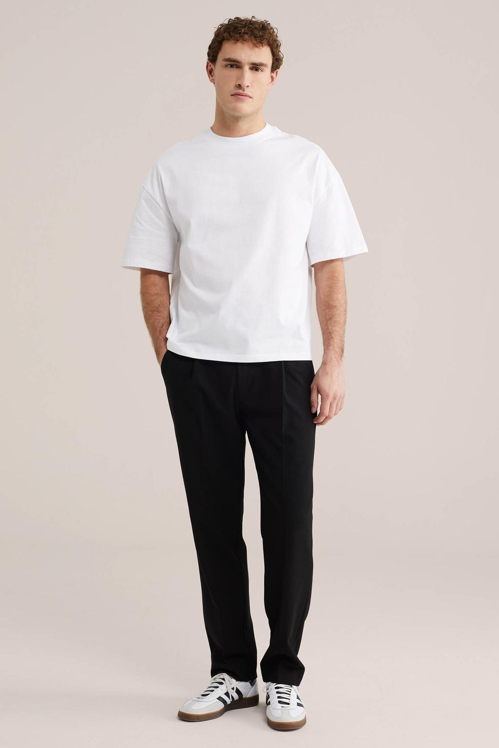 WE Fashion regular casual broek zwart
