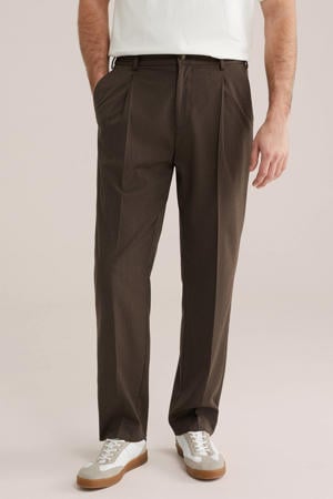 tapered chino donkerbruin