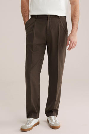 tapered chino donkerbruin