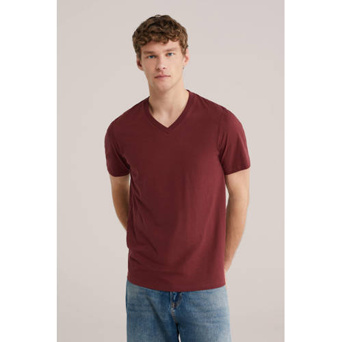 WE Fashion regular T-shirt donkerrood afbeelding