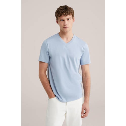 WE Fashion regular T-shirt lichtblauw afbeelding