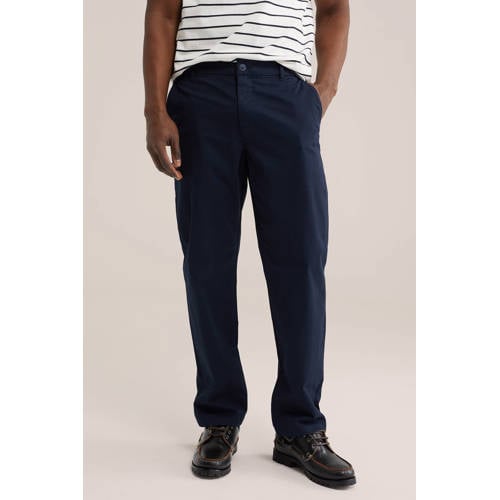 WE Fashion regular chino donkerblauw afbeelding
