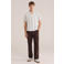 WE Fashion loose chino donkerbruin