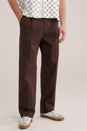 loose chino donkerbruin