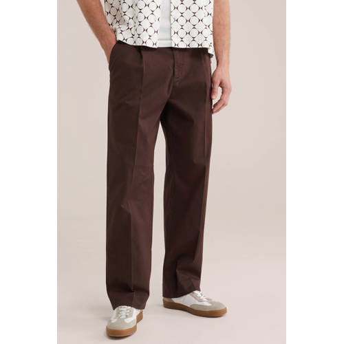 WE Fashion chino donkerbruin afbeelding