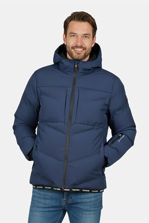 gewatteerde jas donkerblauw