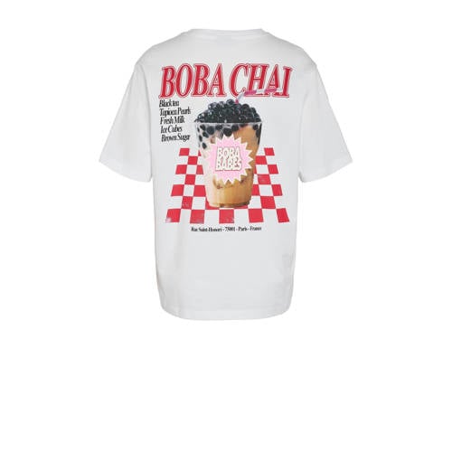 NOISY MAY Curve T-shirt wit afbeelding