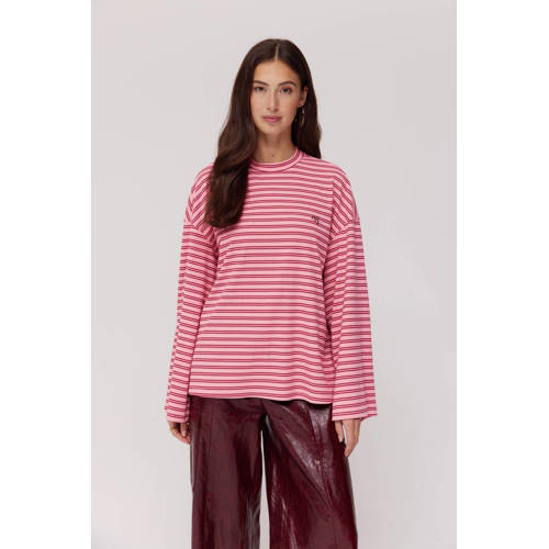 HARPER & YVE gestreepte longsleeve roze afbeelding
