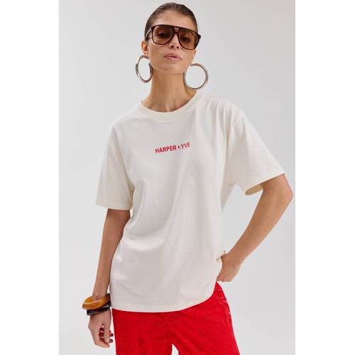 HARPER & YVE T-shirt met backprint ecru afbeelding