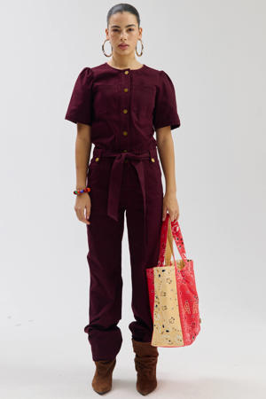 jumpsuit donkerrood