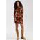 HARPER & YVE gebloemde asymmetrische top bruin