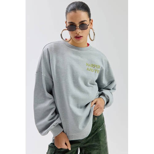 HARPER & YVE sweater met backprint grijs afbeelding